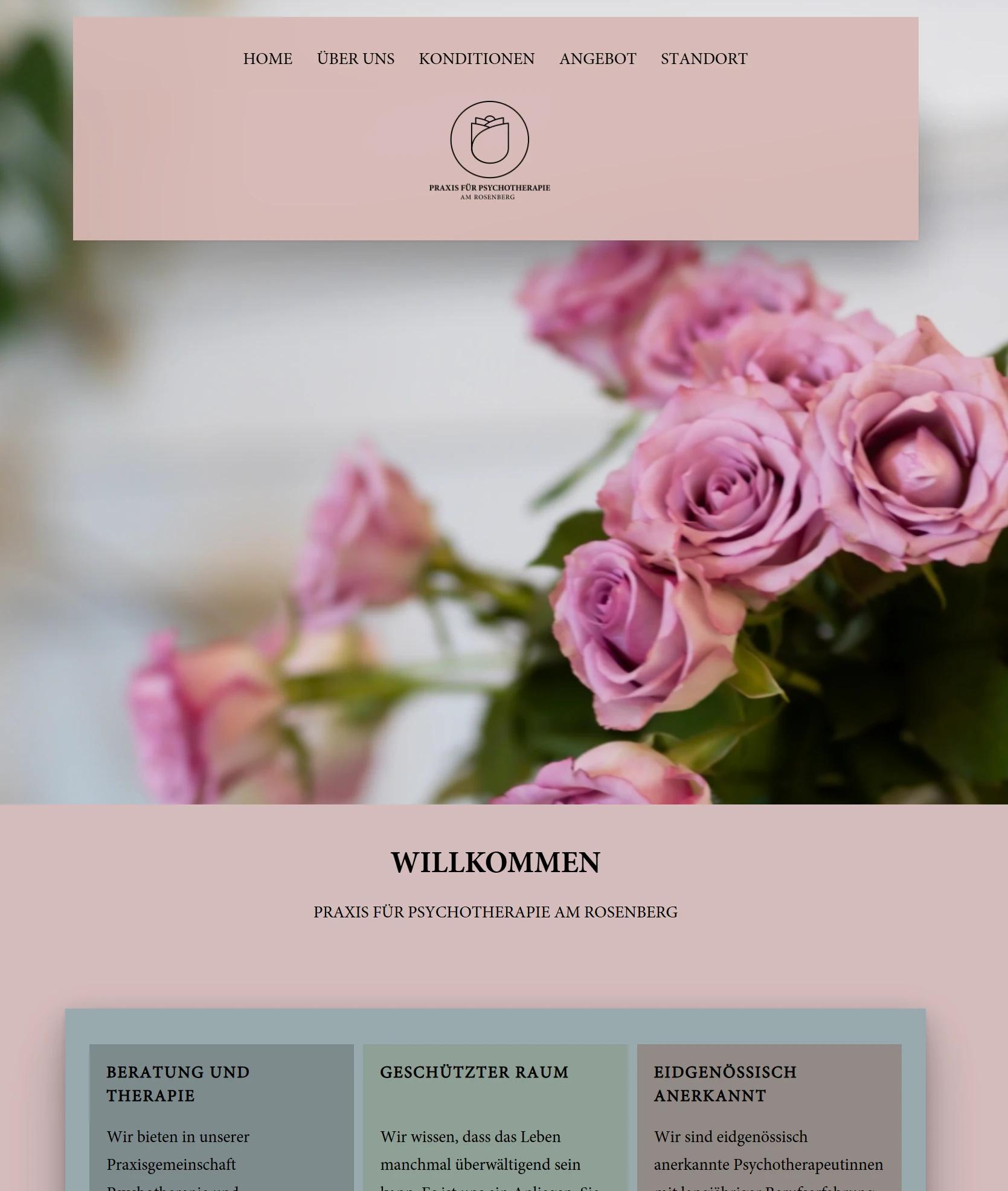 Blog - Neue Website online: psychotherapie-amrosenberg.ch